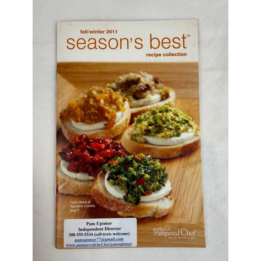 Pampered Chef‎ Recipe Book Lot Season's Best Soups Stews Chilis 5 Books Total